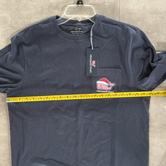 NWT Vineyard Vines Happy Holidays Christmas Tree Blue Blazer Pocket Tee - M - Picture 9 of 10